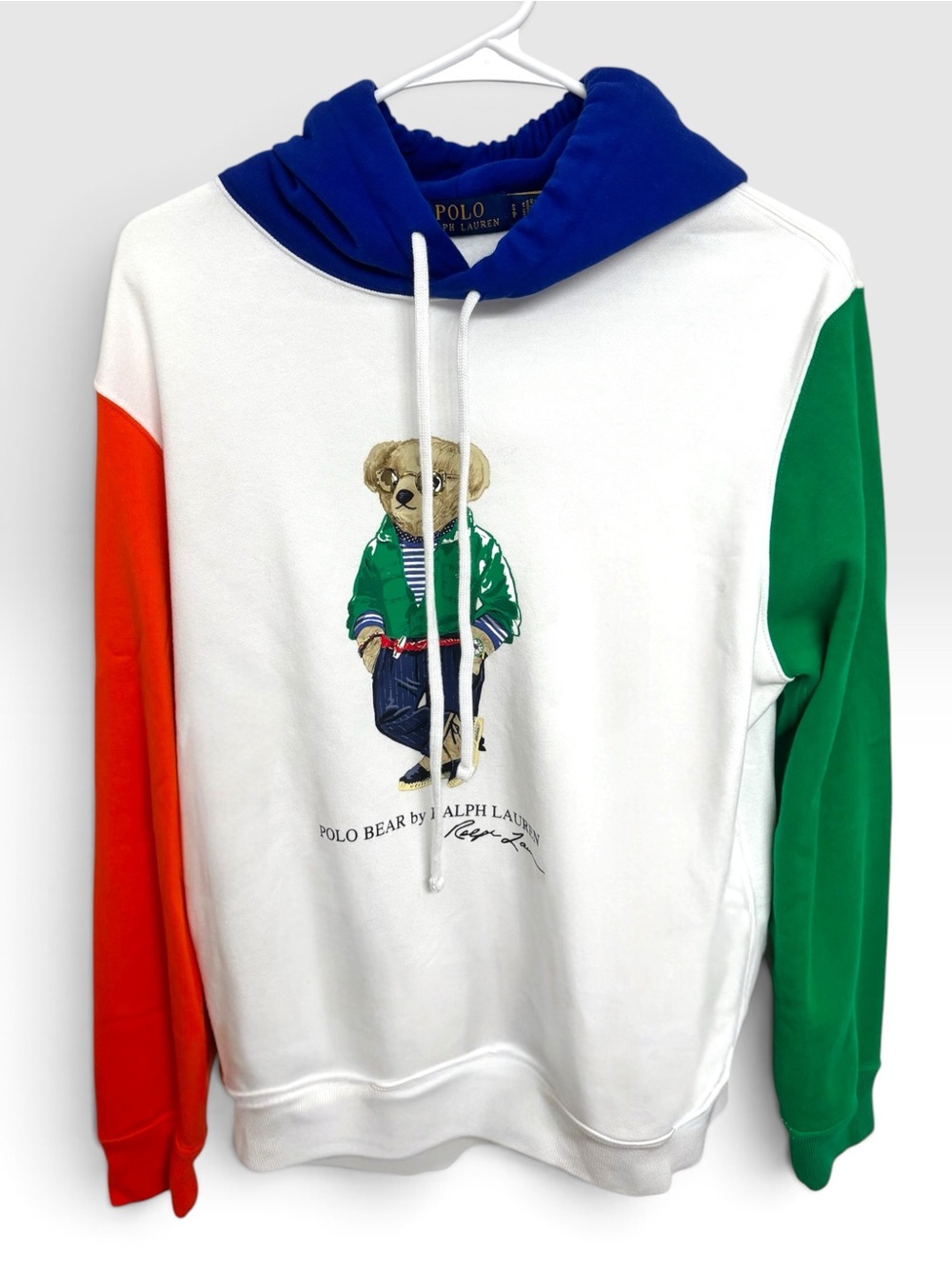 Polo Ralph Lauren Colorblock Polo Bear Hoodie Adult Size Small
